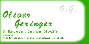 oliver geringer business card